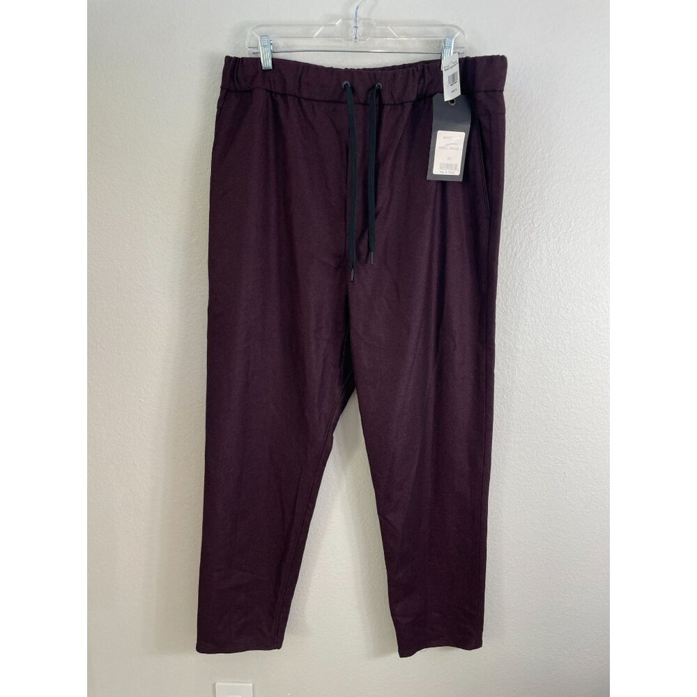 NEW Rag & Bone Womens‎ XL Pants Everett Burgundy Trouser Virgin Wool Blend USA